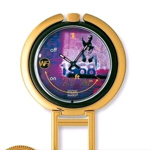 Vintage Swatch Pocket Watch Bob Beamon PUZ100 1996 Olympic Specials Limited ED.